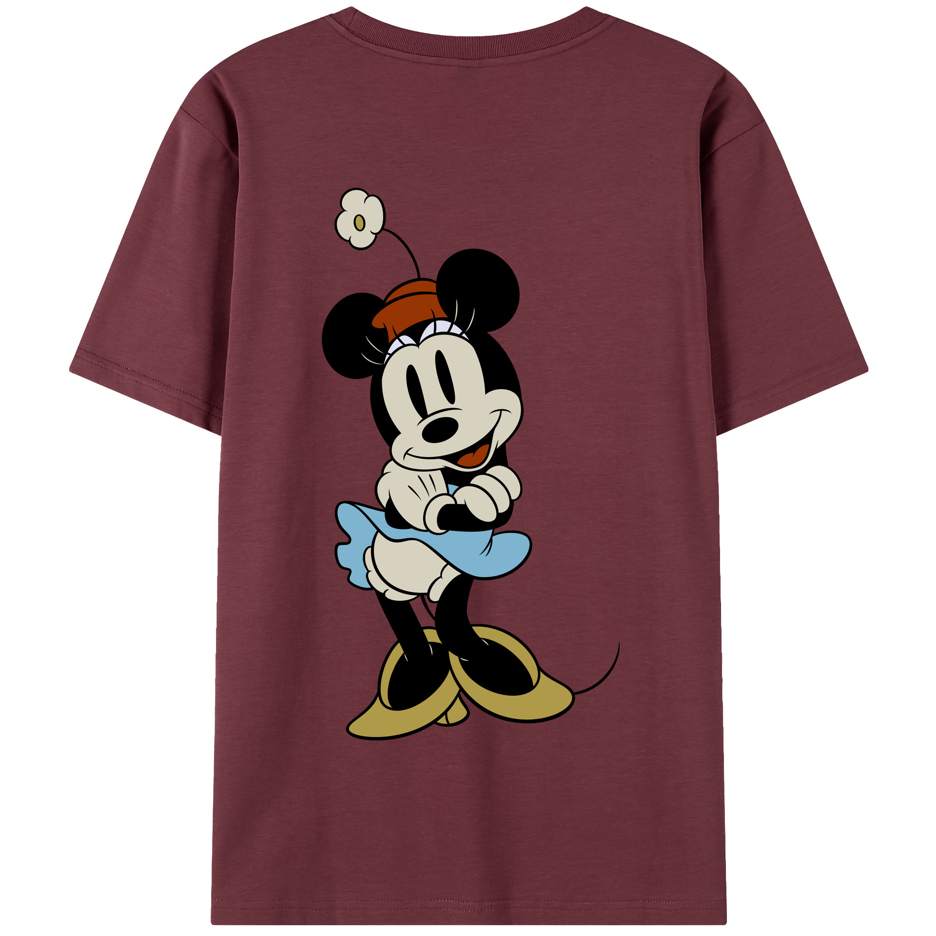 （画像用） ミッキーマウス Mickey Mouse 綿100％半袖Tシャツ（背面プリント）